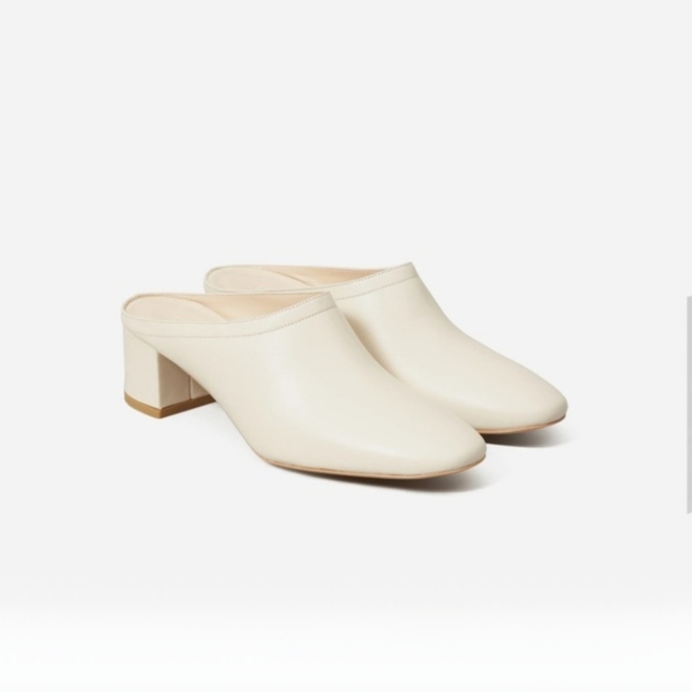 Everlane Day Heel Mule In Bisque Size 7